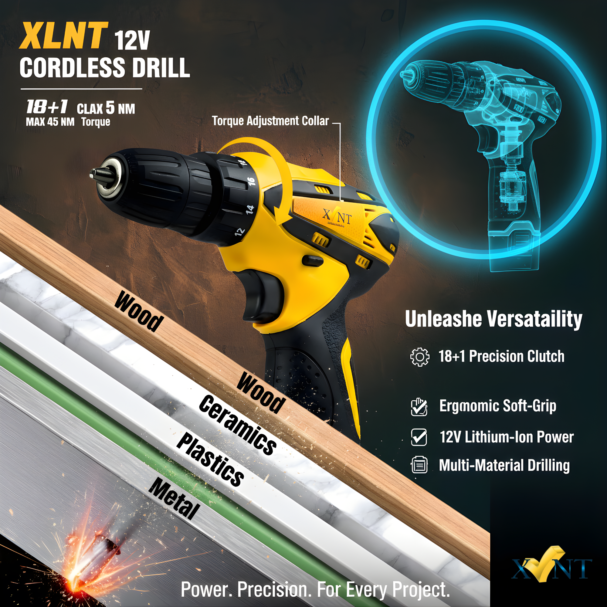 XLNT 12V Cordless Drill Kit – XTCDS126