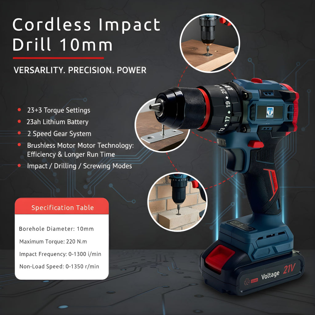 Thor 21V Cordless Impact Drill – THCIDK1502