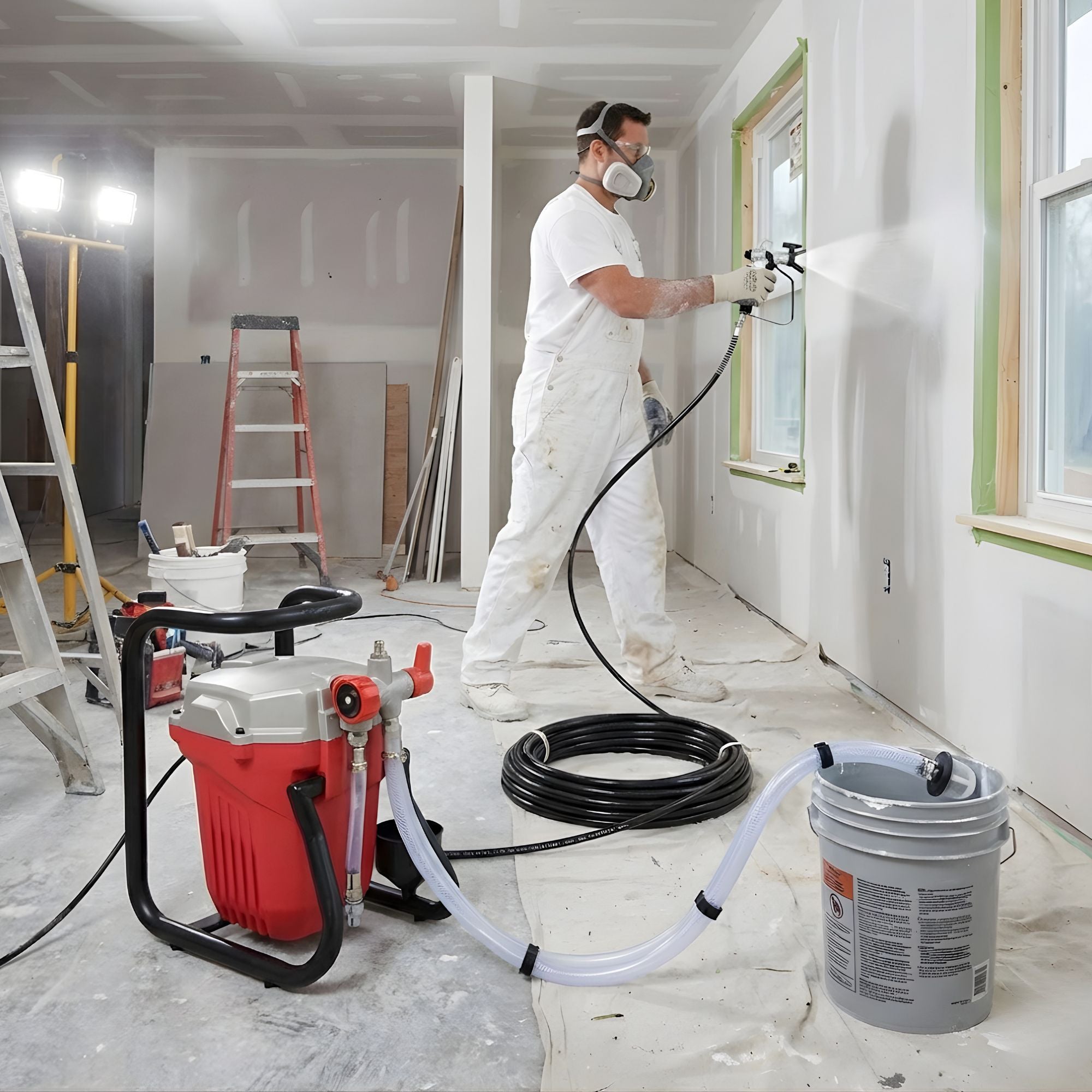 XLNT Airless Paint Sprayer 750W 3000 PSI Electric Spray Gun for Walls & Fences – 8626