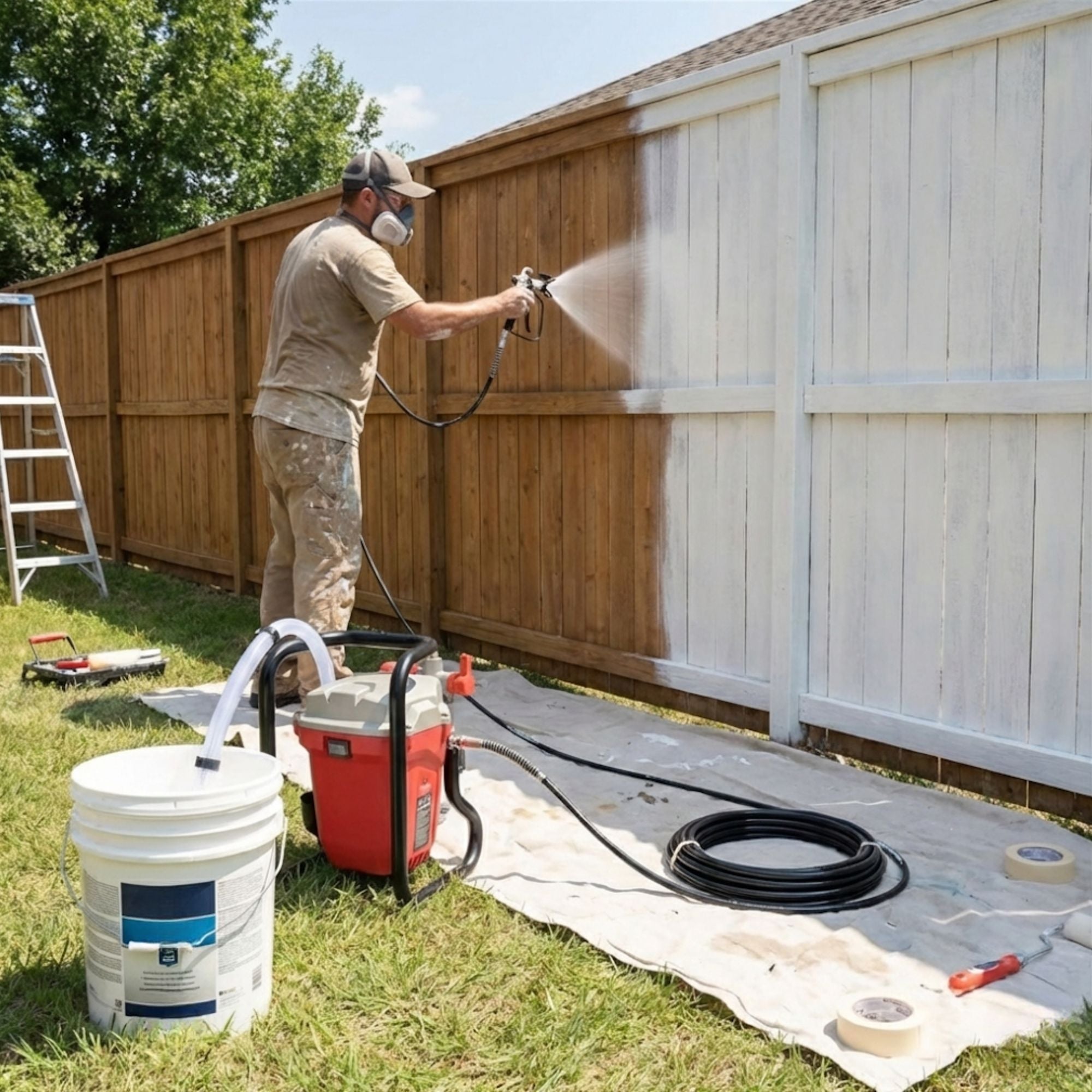 XLNT Airless Paint Sprayer 750W 3000 PSI Electric Spray Gun for Walls & Fences – 8626