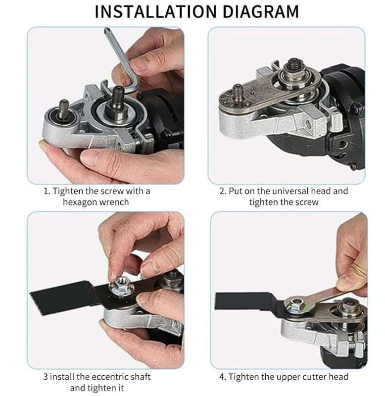 Angle Grinder to Oscillating Tool Adapter Kit 14M - Universal Converter for Multi-Tool Applications