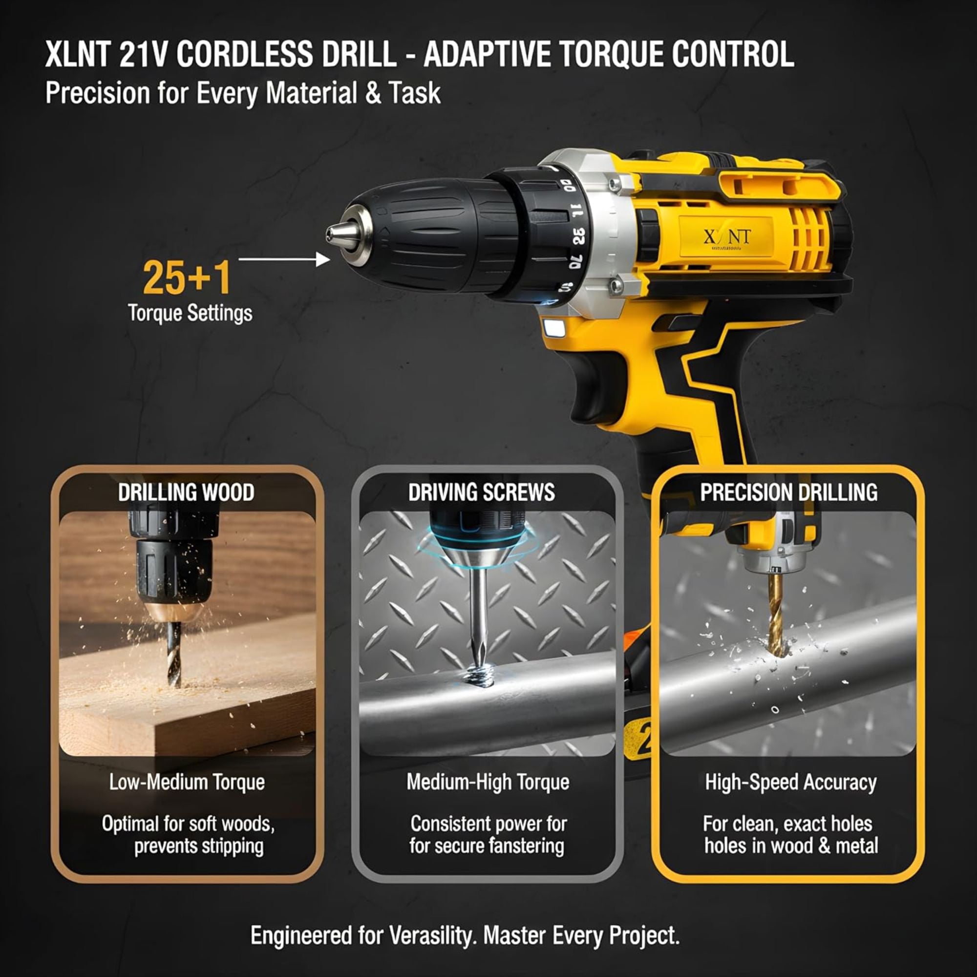 XLNT 21V Cordless Drill Machine – XTCDS127