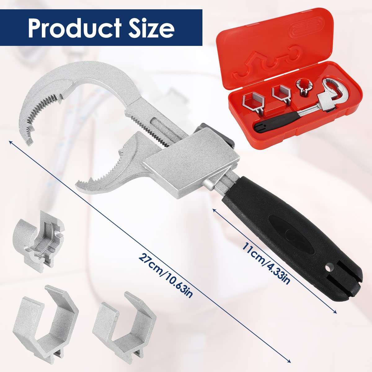4-in-1 Multifunctional Faucet Wrench Adjustable