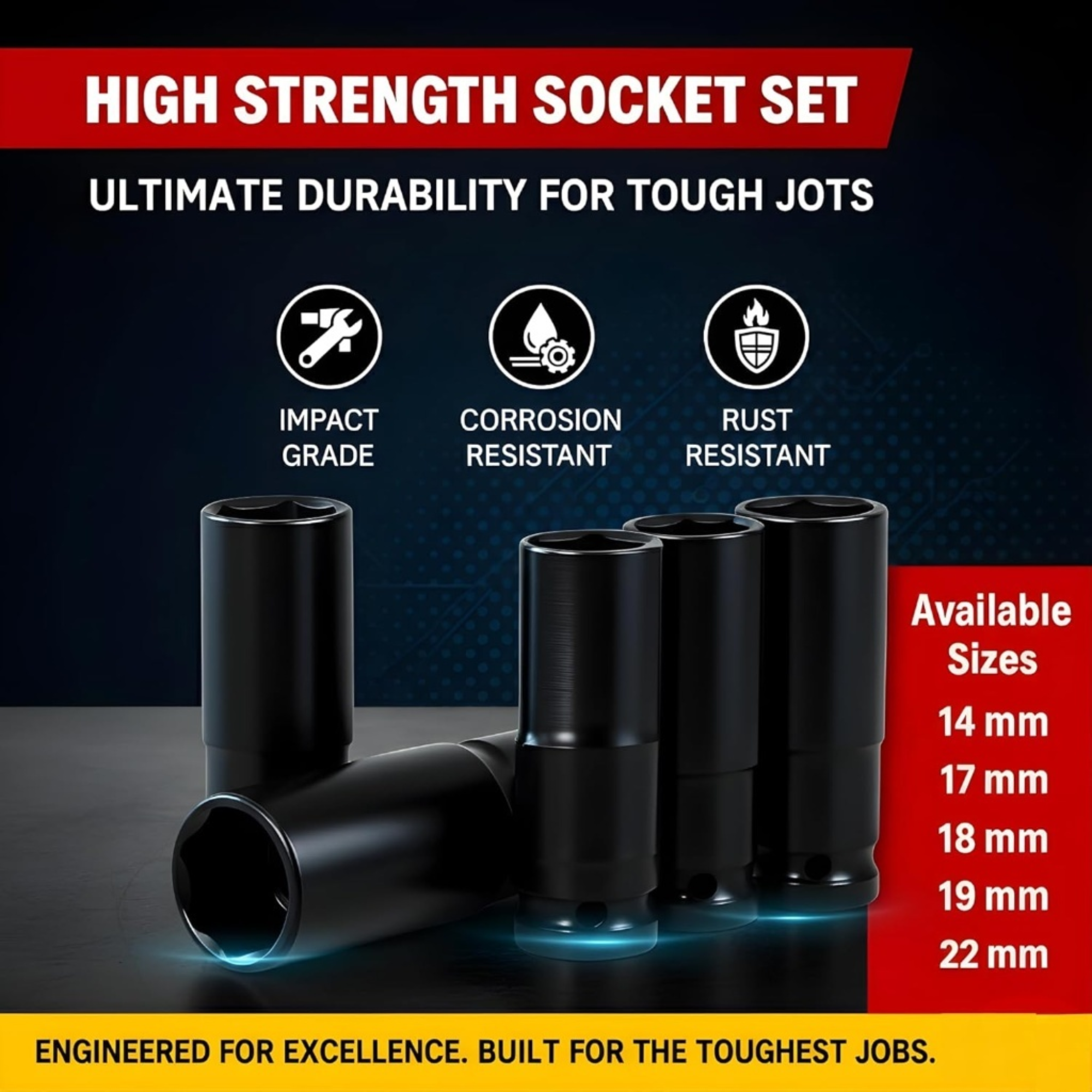 THOR 48V Brushless Cordless Impact Wrench THCIWK52 | 450Nm Torque, 4-in-1, 1/2" Drive, Dual 5Ah Battery, Socket Set, Drill Bits & BMC Case