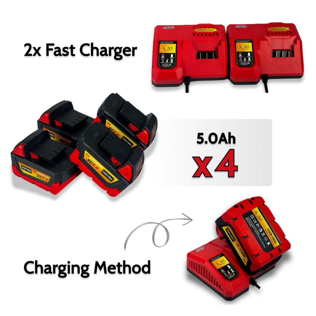 XLNT 4-Tool Cordless Power Tool Combo Kit – XTCOM 1384