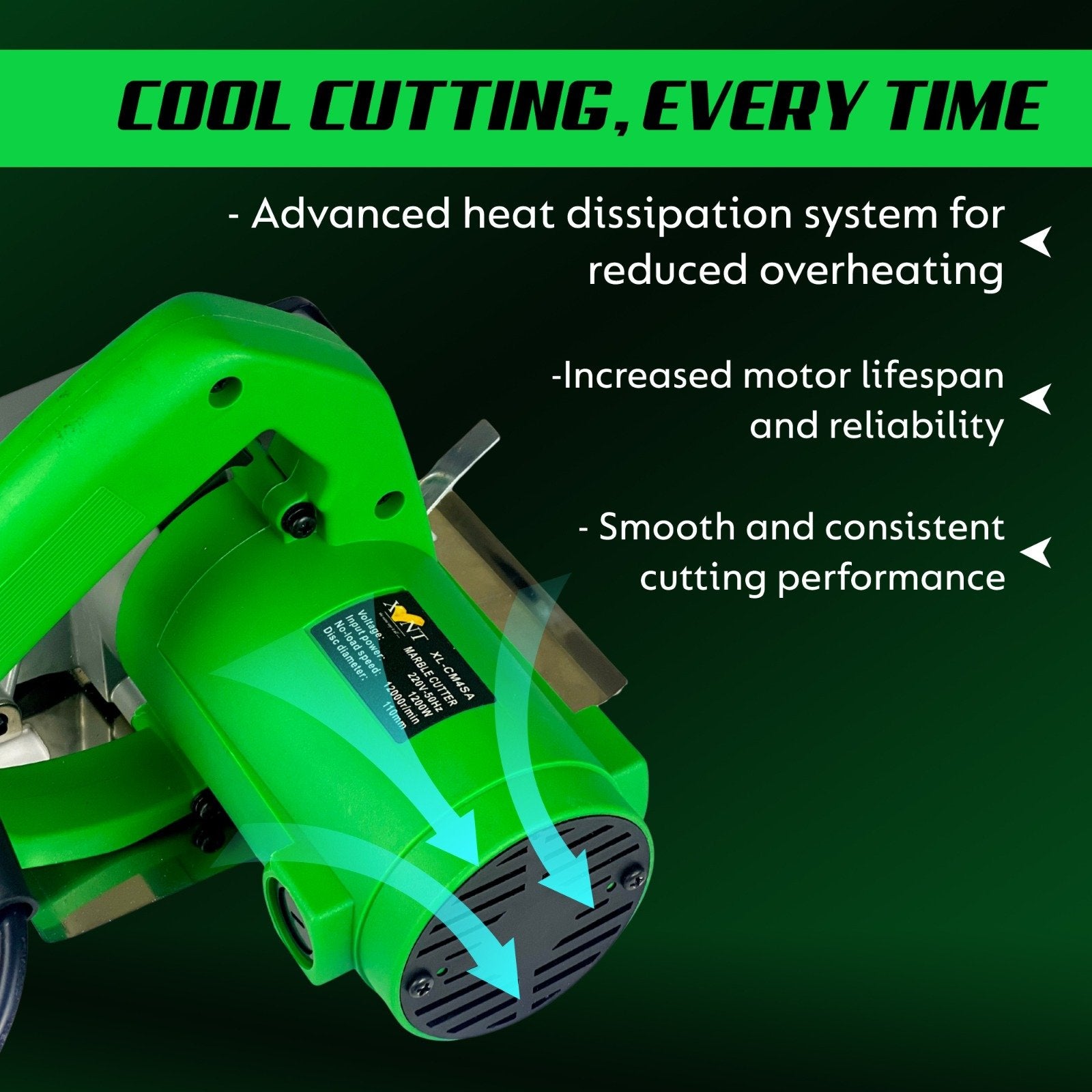 XLNT Marble Cutter 1200W 4 Inch – XTMC 122