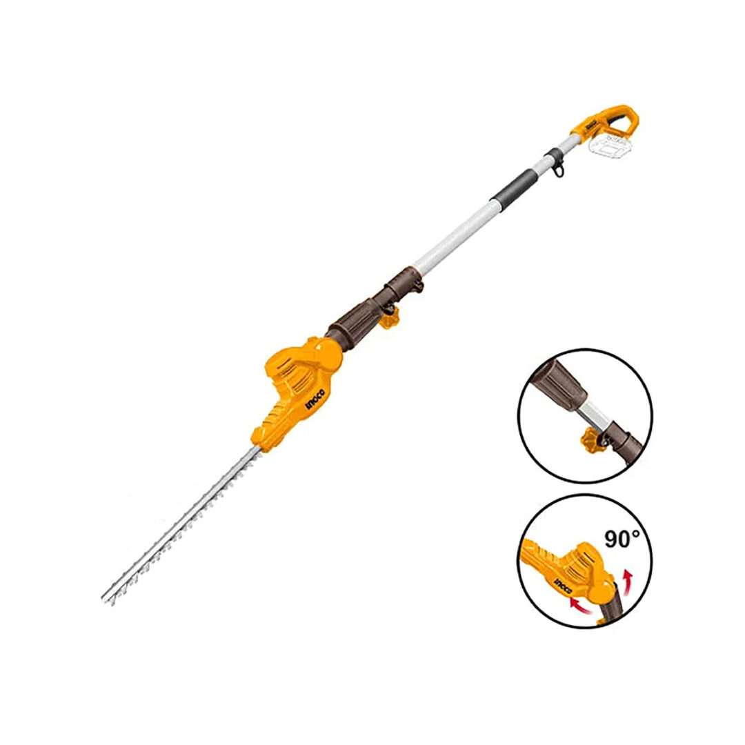 INGCO CORDLESS POLE HEDGE TRIMMER 2800RPM  520MM(CPHT2016012) - Image 3