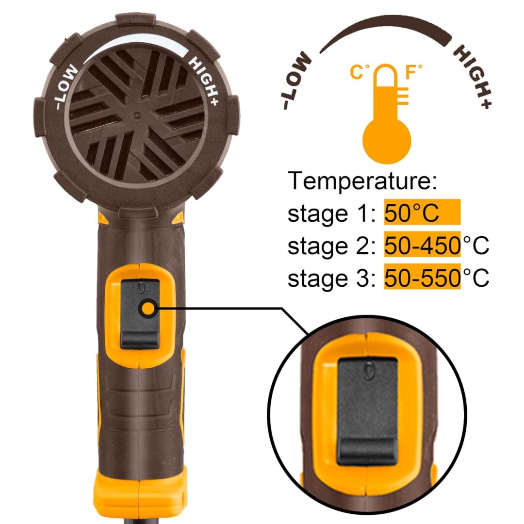 INGCO HEAT GUN, 2000W(HG200047) - Image 3