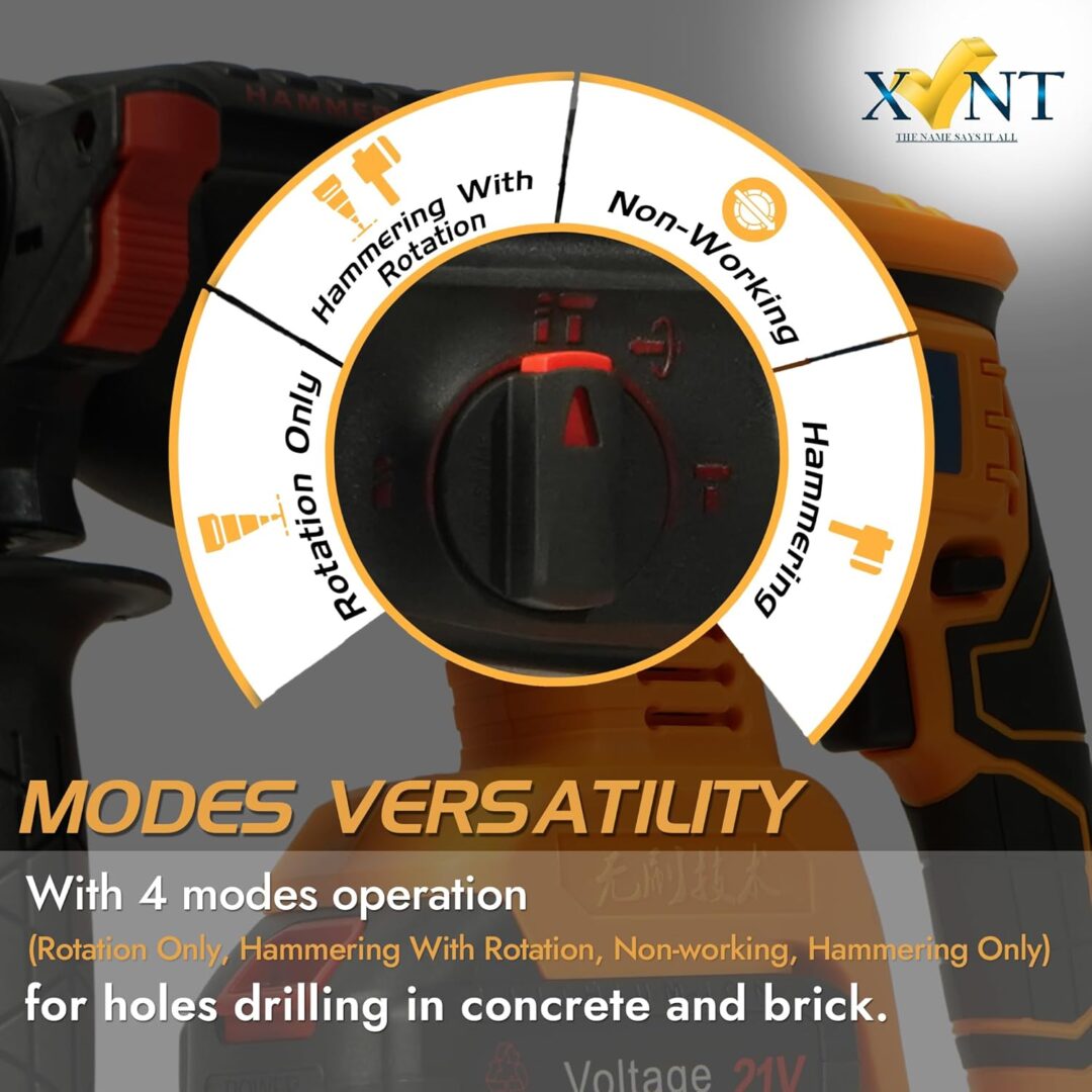 XLNT CORDLESS ROTARY HAMMER 900W (XTCRH 131) - Image 4