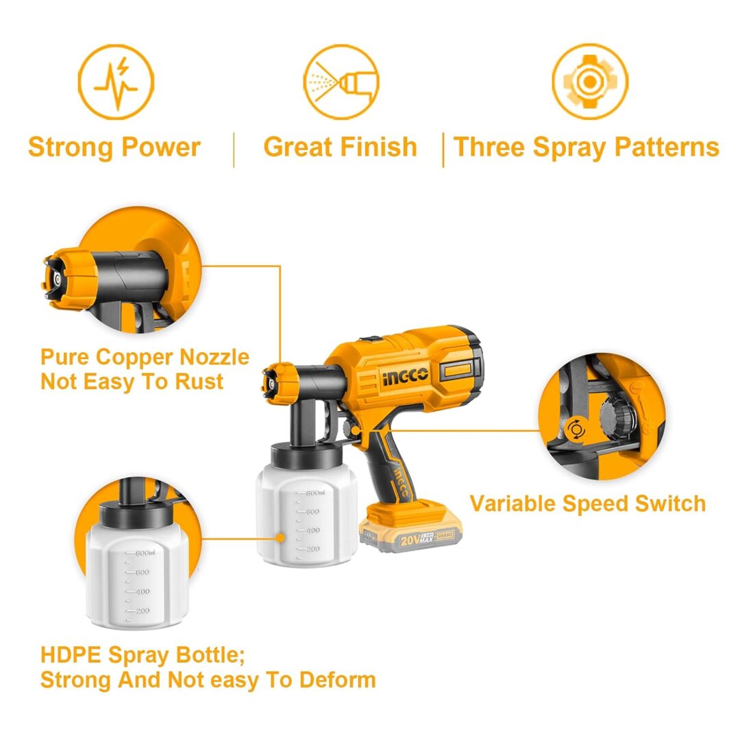 INGCO LITHIUM-ION SPRAY GUN(CSGLI2001) - Image 2