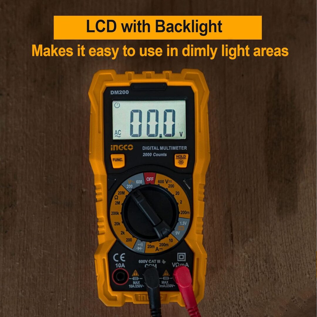 INGCO DIGITAL MULTIMETER, 2000 (DM200) - Image 2