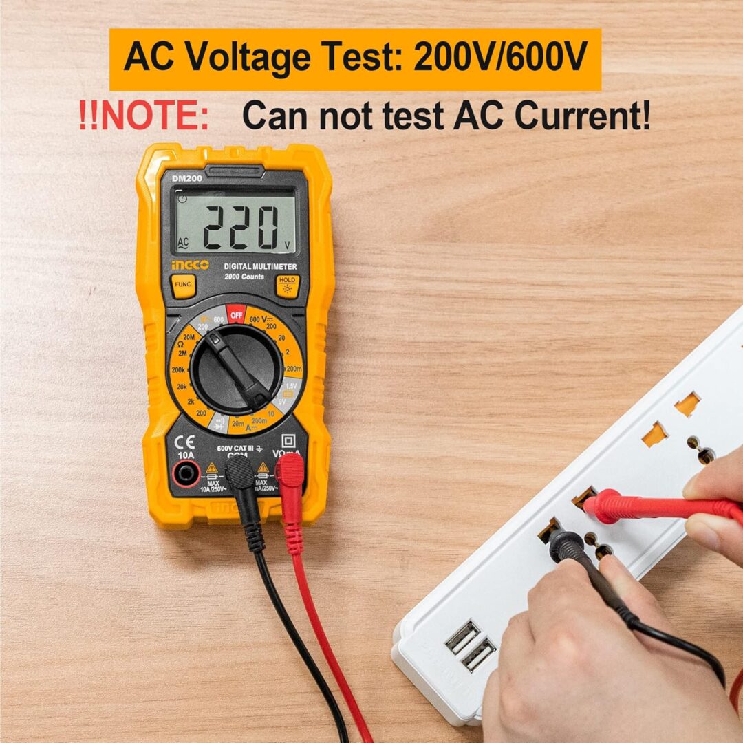 INGCO DIGITAL MULTIMETER, 2000 (DM200) - Image 3