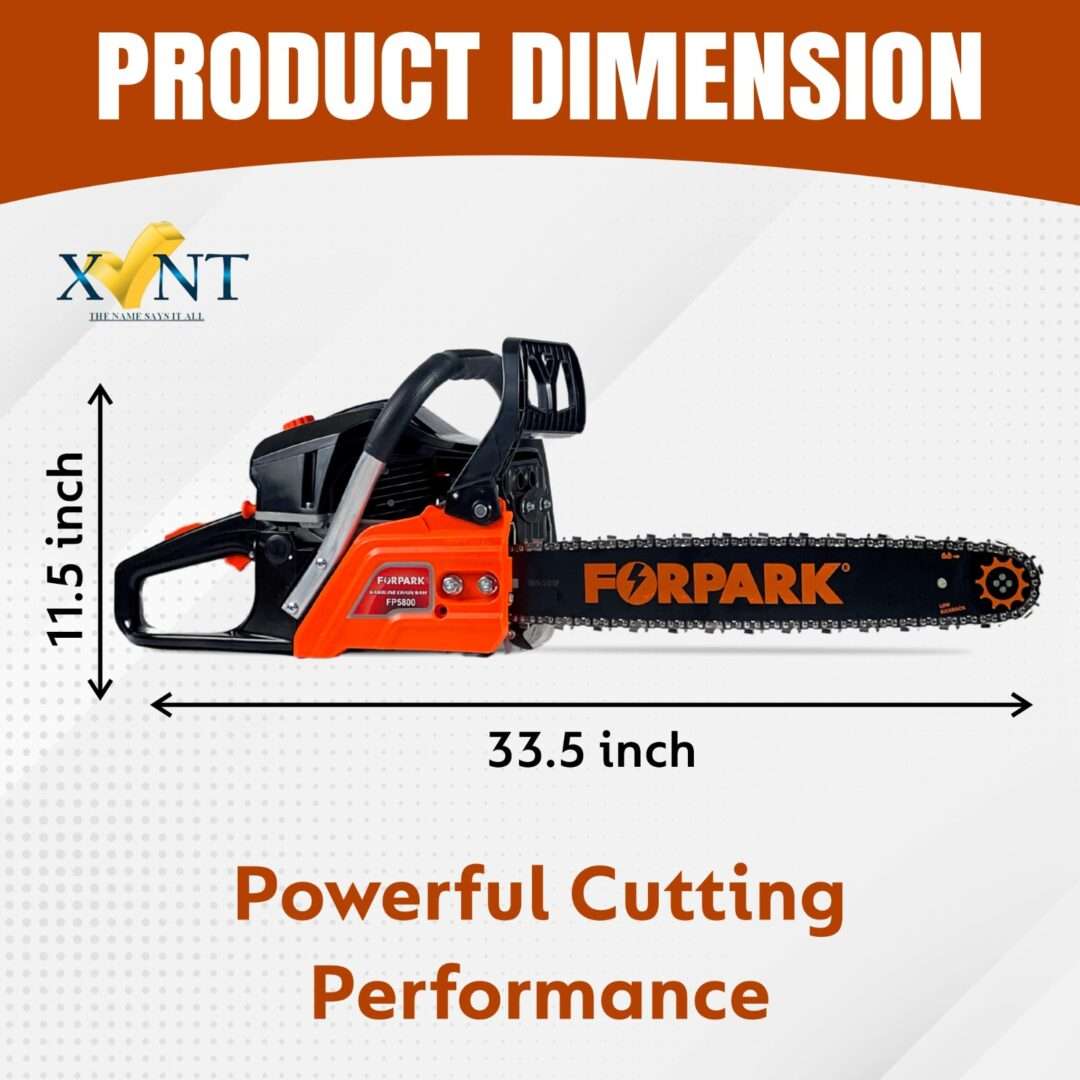 FORPARK  58CC GASOLINE CHAINSAW | 1.1KW HEAVY-DUTY PETROL CHAIN SAW WITH 18" BLADE | POWERFUL FUEL CHAINSAW FOR CUTTING, LOGGING & TREE FELLING(FP 5800) - Image 5