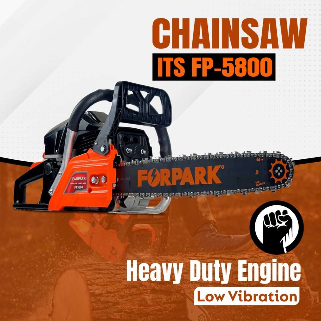 FORPARK  58CC GASOLINE CHAINSAW | 1.1KW HEAVY-DUTY PETROL CHAIN SAW WITH 18" BLADE | POWERFUL FUEL CHAINSAW FOR CUTTING, LOGGING & TREE FELLING(FP 5800) - Image 3