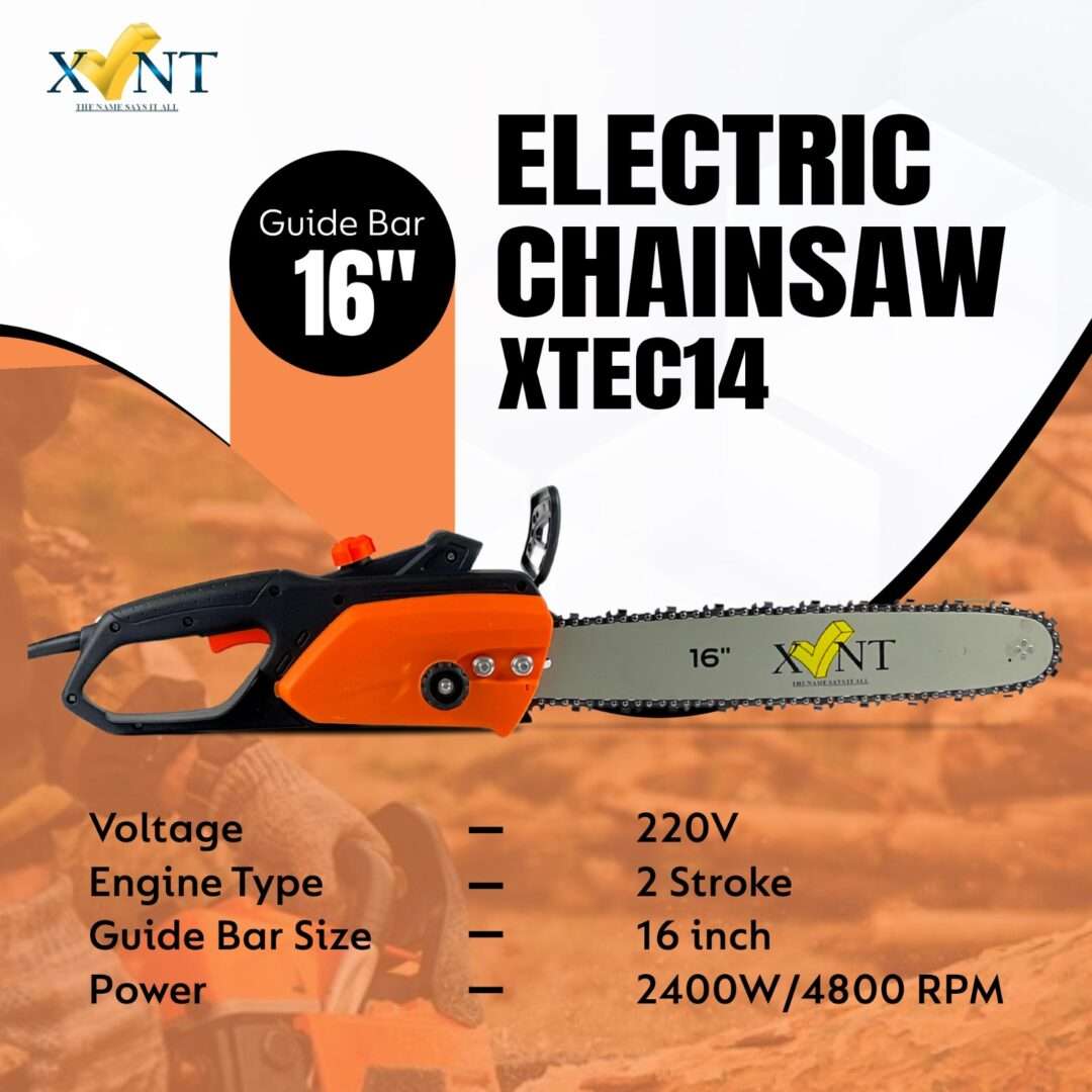 XLNT ELECTRIC CHAINSAW X9 SPEED 4800RPM 16" POWER 2400W XTEC 14 - Image 5