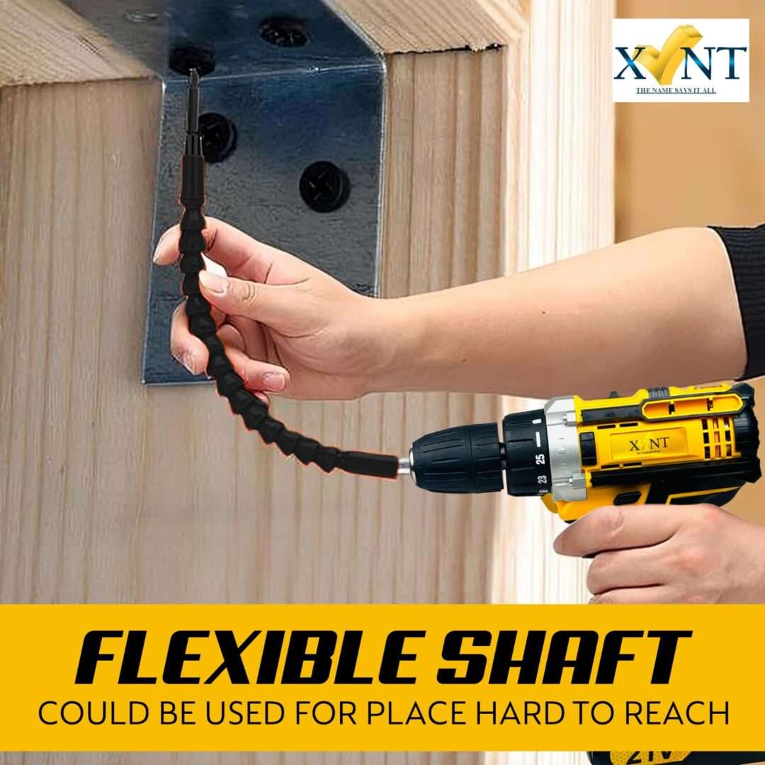 XLNT CORDLESS DRILL, 12V LITHIUM-ION BATTERY, 2 SPEED SETTINGS 350-1350, 25+1 TORQUE, FLEXIBLE SHAFT, COMPLETE ACCESSORY KIT XTCDS-127 - Image 6