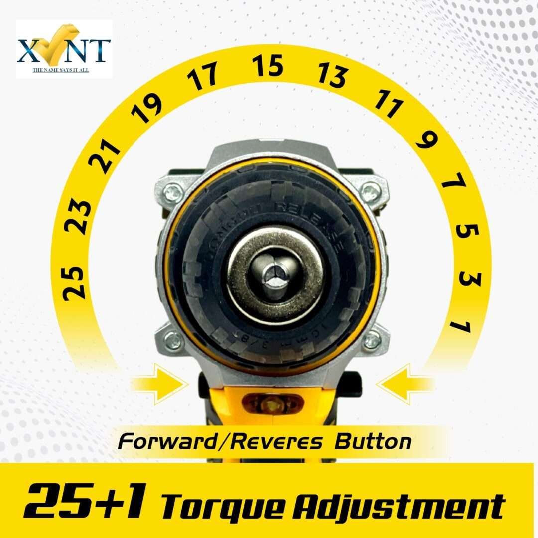 XLNT CORDLESS DRILL, 12V LITHIUM-ION BATTERY, 2 SPEED SETTINGS 350-1350, 25+1 TORQUE, FLEXIBLE SHAFT, COMPLETE ACCESSORY KIT XTCDS-127 - Image 2