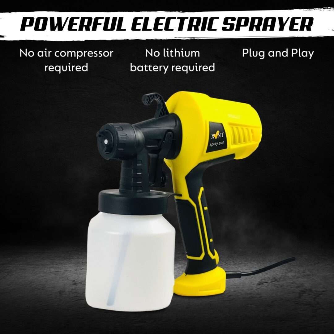 XLNT ELECTRIC PAINT SPRAYER XTESC 90, 500W, 950ML CONTAINER, 3 SPRAY PATTERNS, 3200RPM MOTOR, ADJUSTABLE FLOW CONTROL, 1.8MM NOZZLE - Image 5