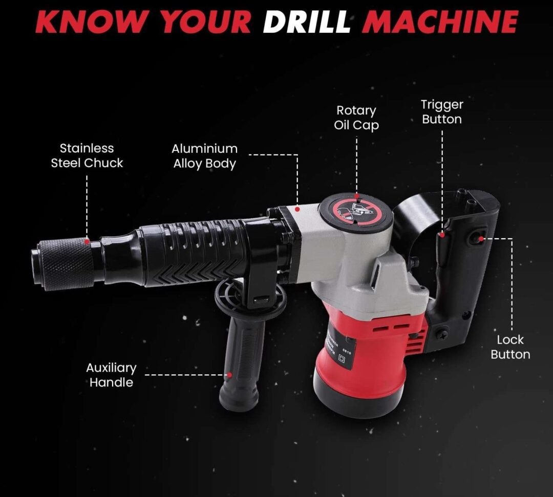 XLNT DEMOLITION HAMMER WITH HEX 1500W 7 KG, XL-MC-0811 - Image 2