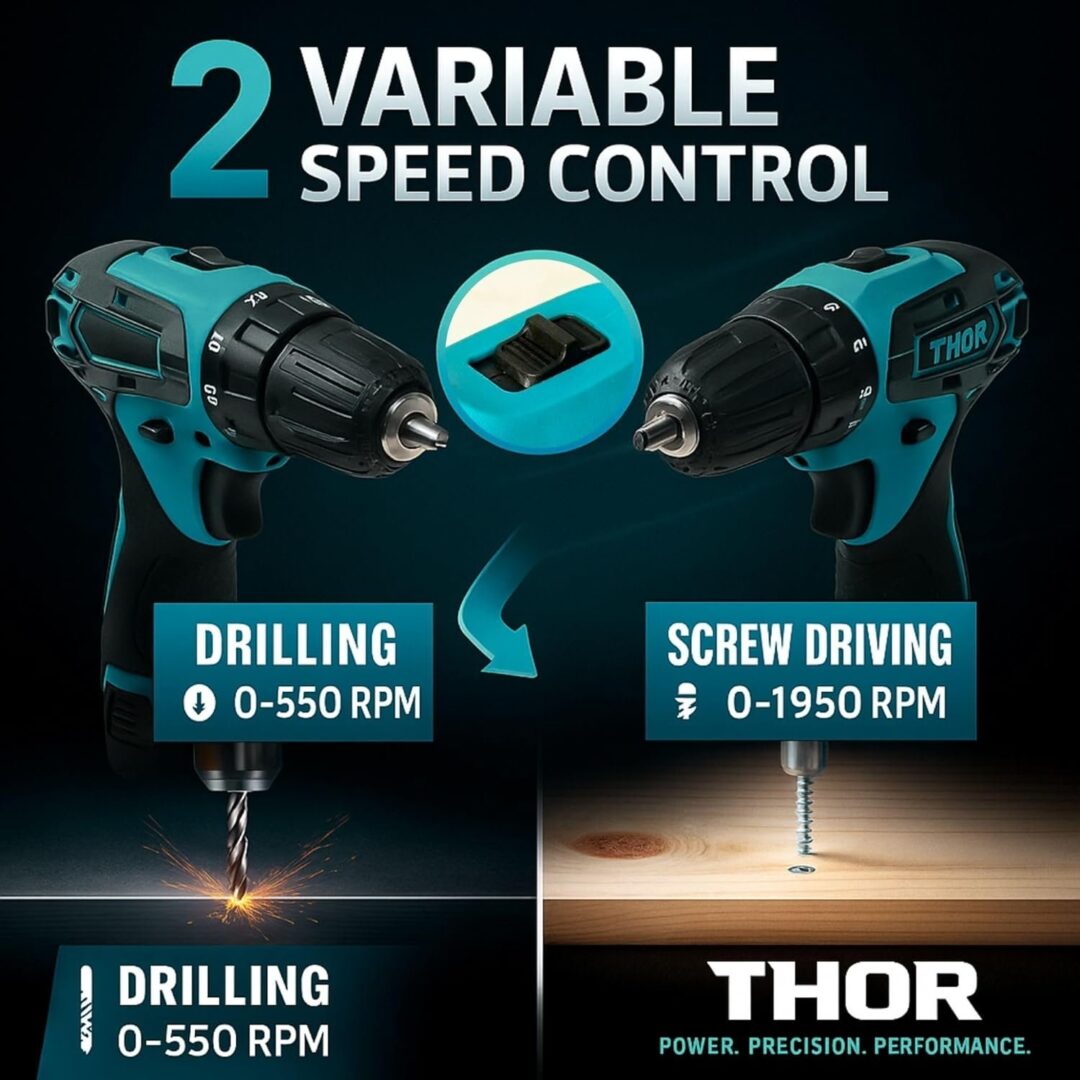 THOR CORDLESS DRILL, THCD 12 - Image 2