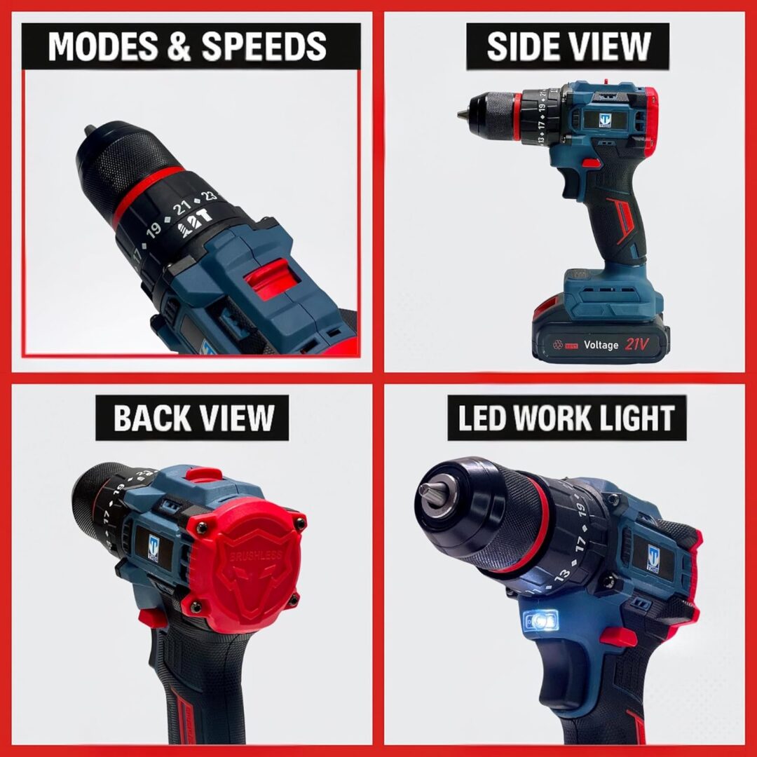THOR CORDLESS DRILL 21 V 3MODE, THCDK1502 - Image 8