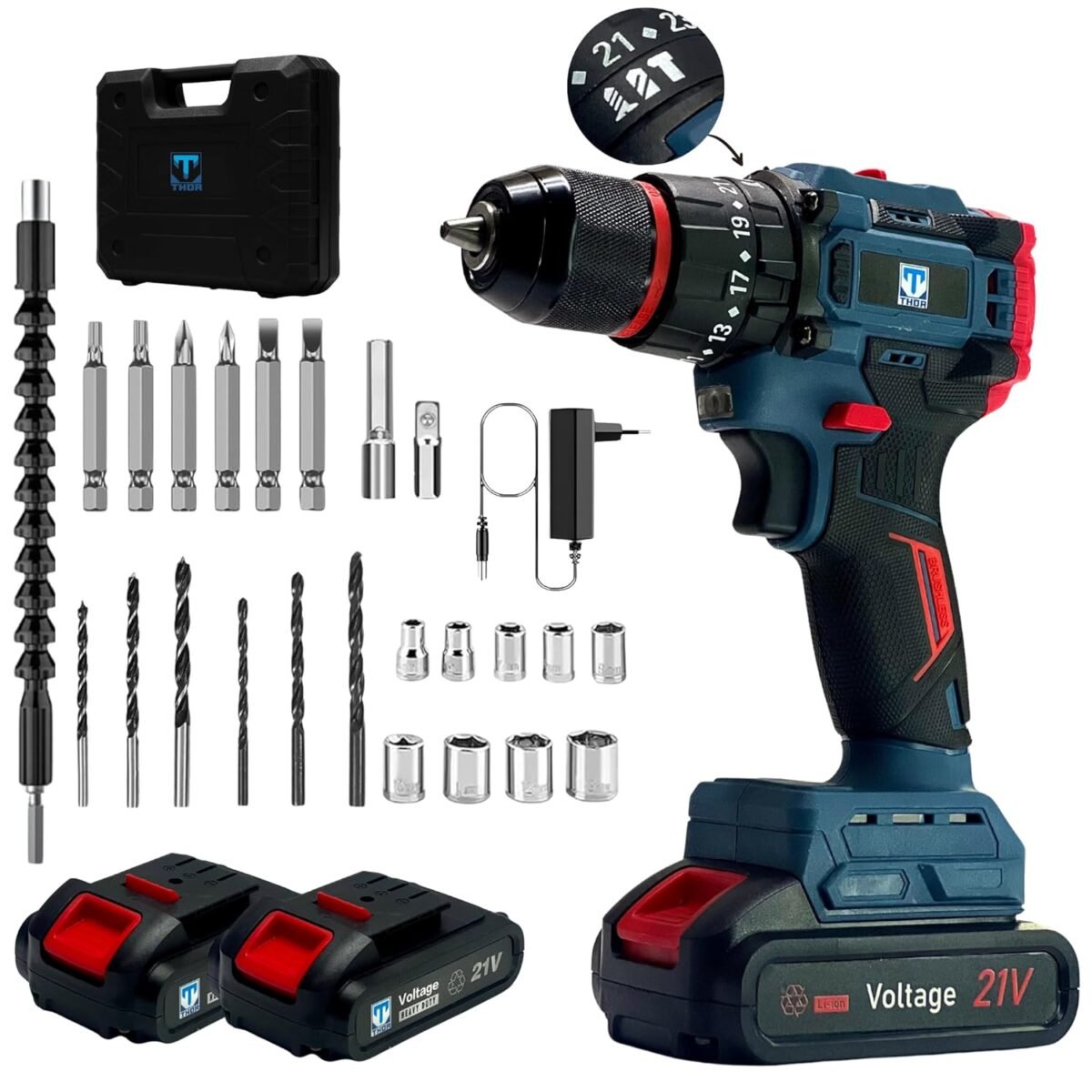 THOR CORDLESS DRILL 21 V 3MODE, THCDK1502