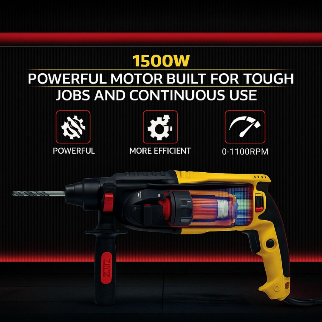 XLNT ELECTRIC ROTARY HAMMER 1500W, XTRH 110 (2-26) - Image 9