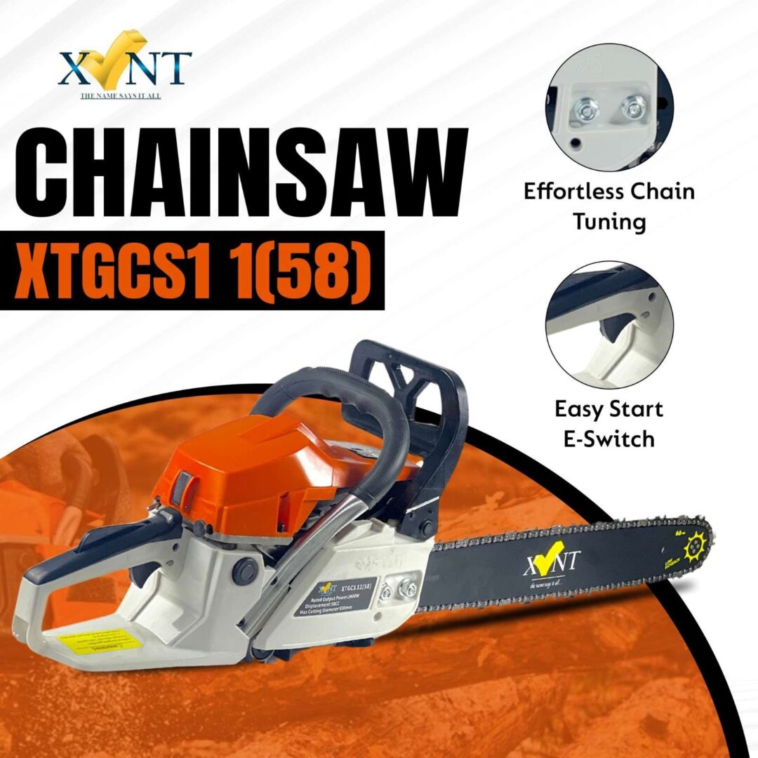 XLNT GASOLINE CHAINSAW 58CC 18", XTGCS11(58) - Image 2