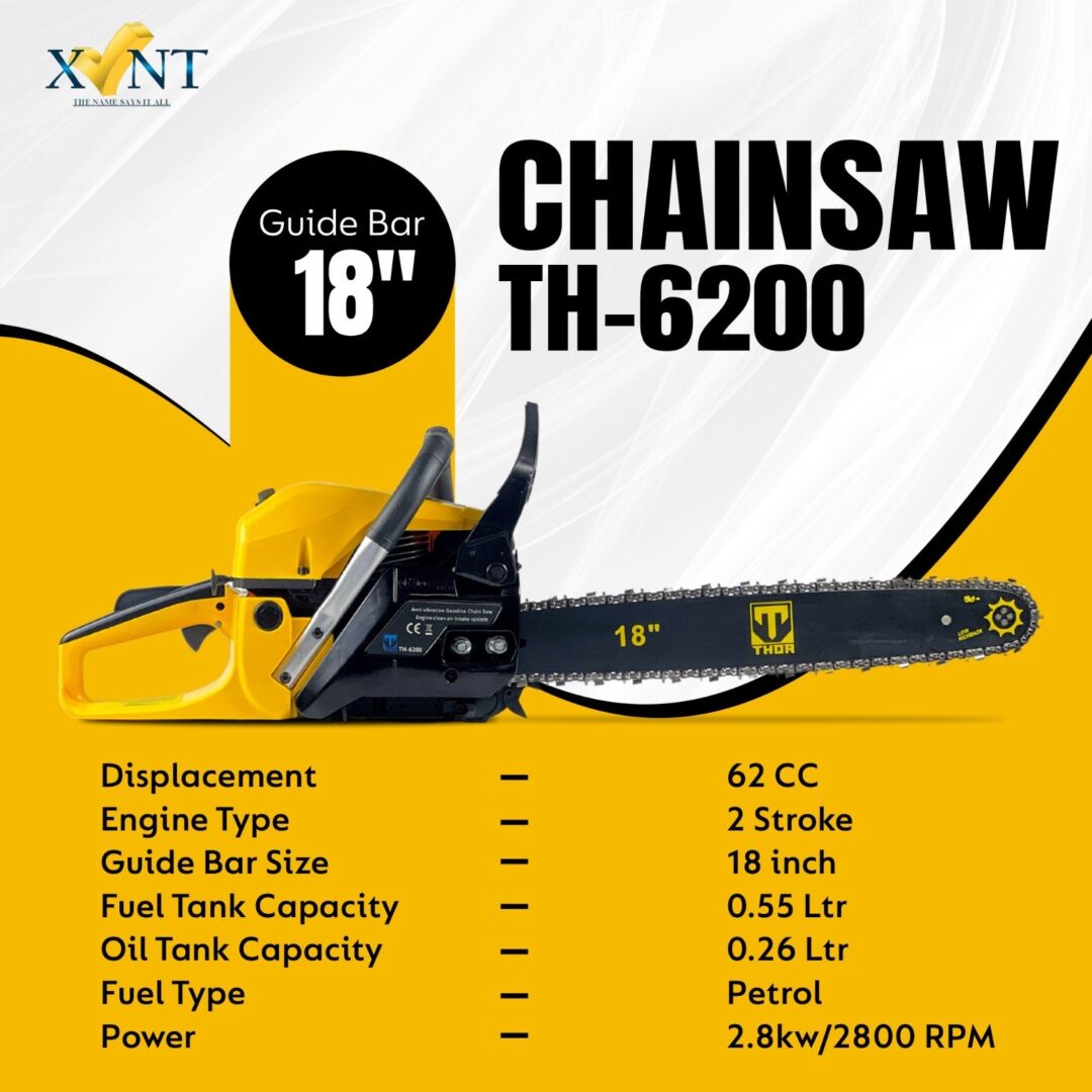 THOR 62CC GASOLINE CHAINSAW 18", THGCS 1 (72) - Image 3