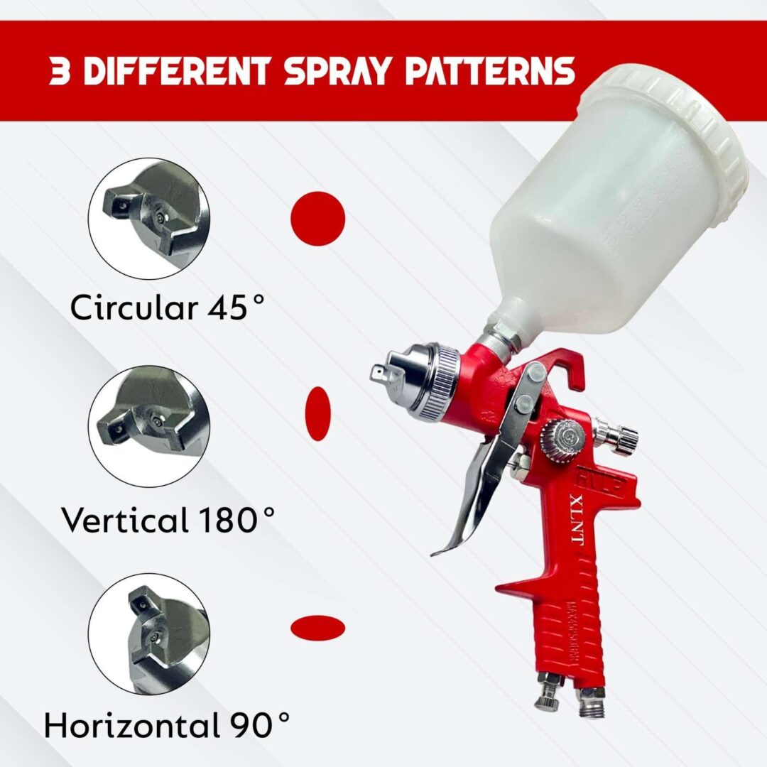XLNT AIR SPRAY PAINT GUN, 1.3/1.4 MMH827 - Image 6