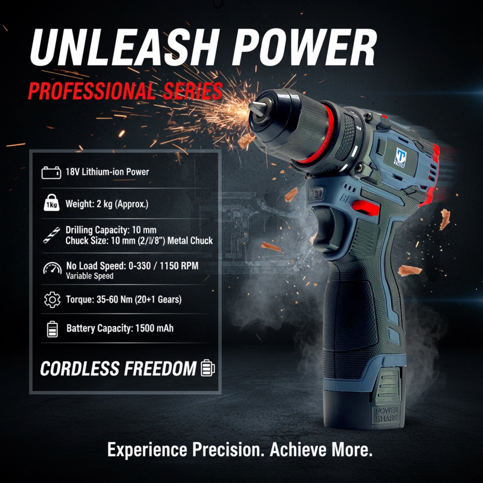 18V CORDLESS DRILL 18V CORDLESS DRILL