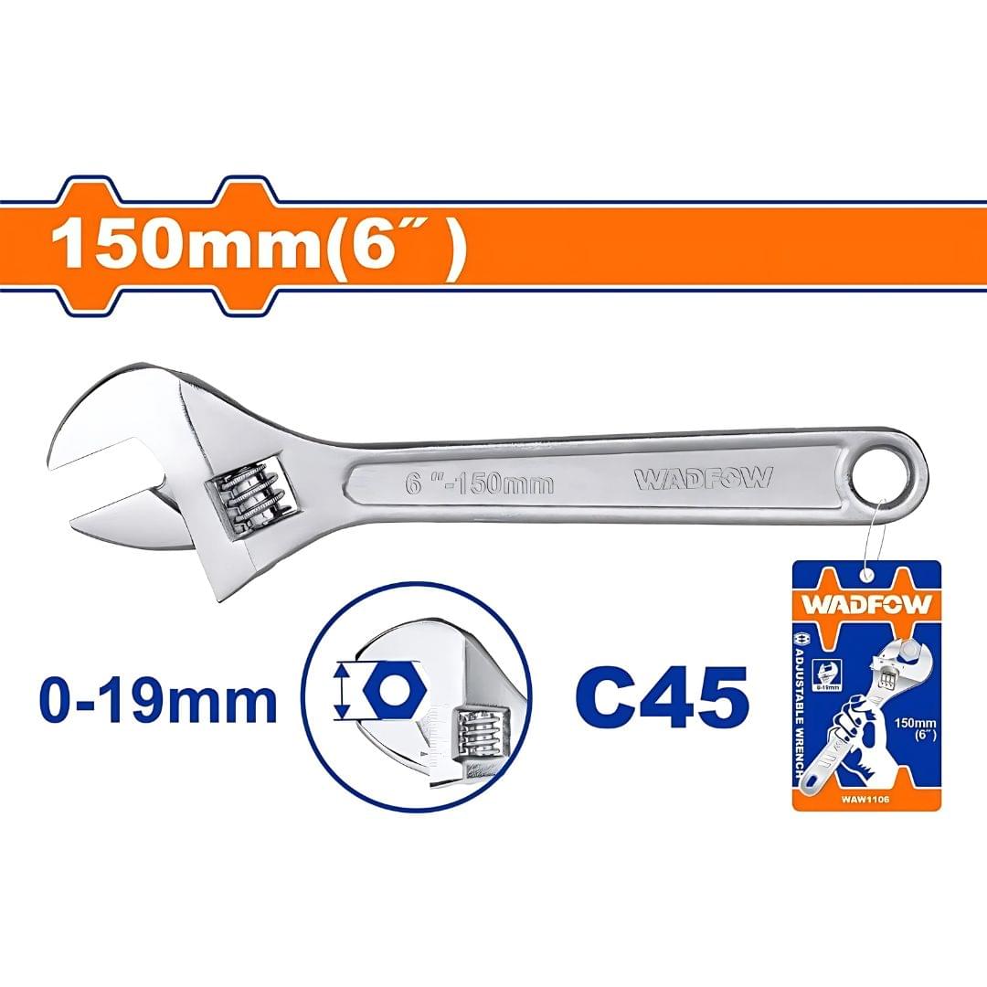 WADFOW ADJUSTABLE WRENCH 6"  , WAW1106